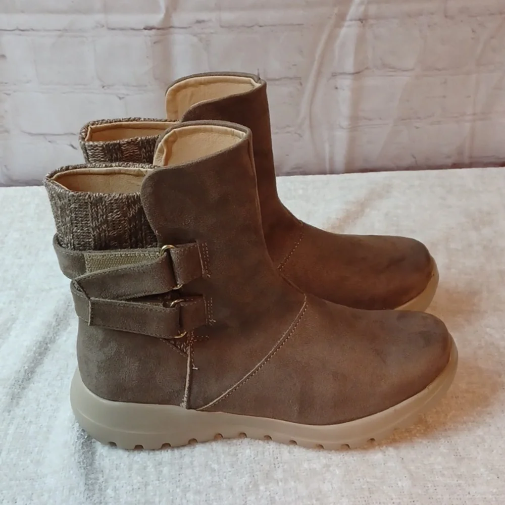 Andrea Tan Textile Light Ankle Boots 8M New - Picture 10 of 10